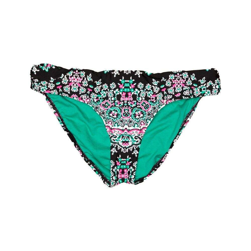 Kenneth Cole Folded Ruched Sides Bikini Bottoms Multicolor Size L